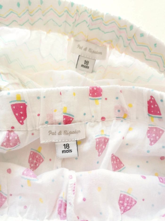 Lot de 2 shorts fin été à motifs Pat et Ripaton 18 Mois - photo numéro 3
