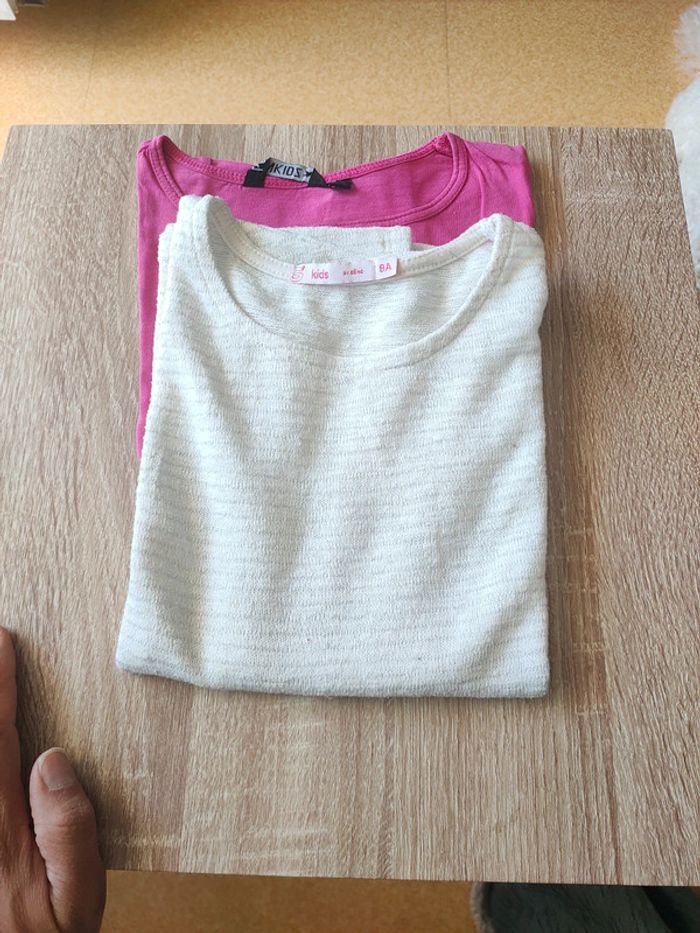 Lot de 12 pièces ( 10 tee shirt et 2 chemises)fille 8 ans divers marques d - photo numéro 2