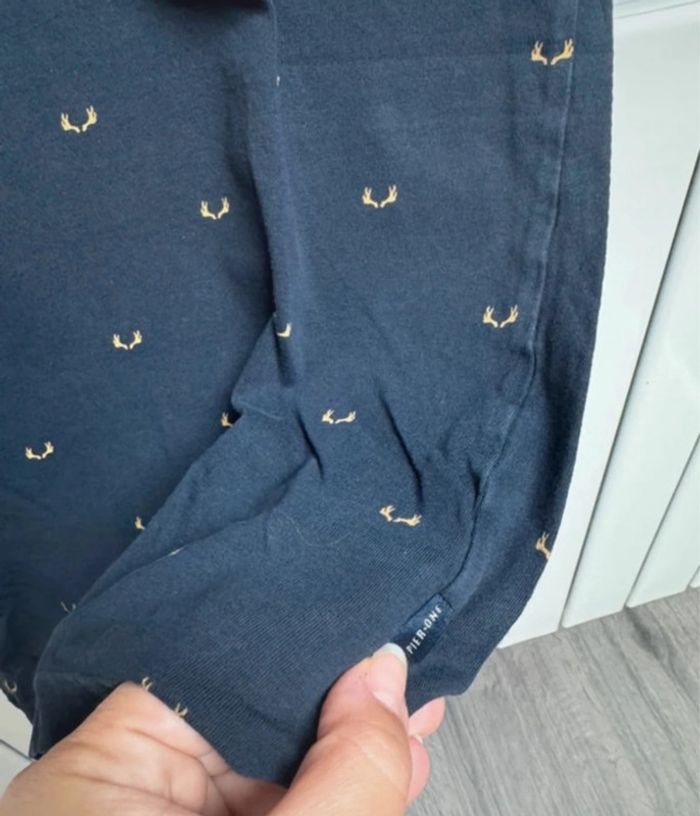 T-shirt marine avec motifs Pier One homme S - photo numéro 4