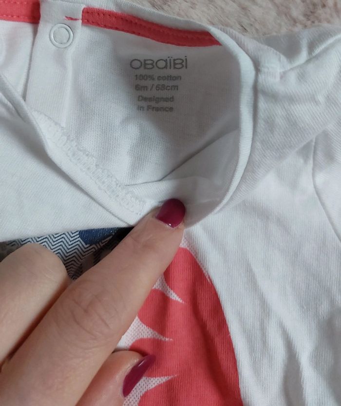 T-shirt Obaïbi 6 mois - photo numéro 3