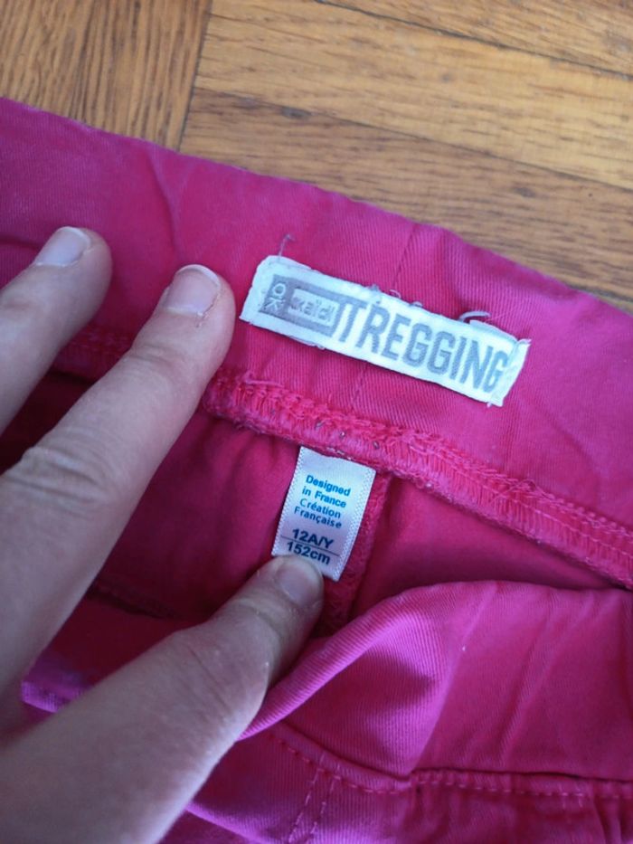 Pantalon rose Okaïdi 12 ans tregging - photo numéro 2
