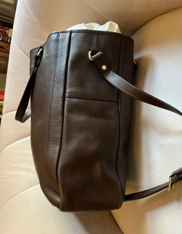 Yves Saint Laurent – Sac besace "Ycone" grand modèle – Marron chocolat - photo numéro 13