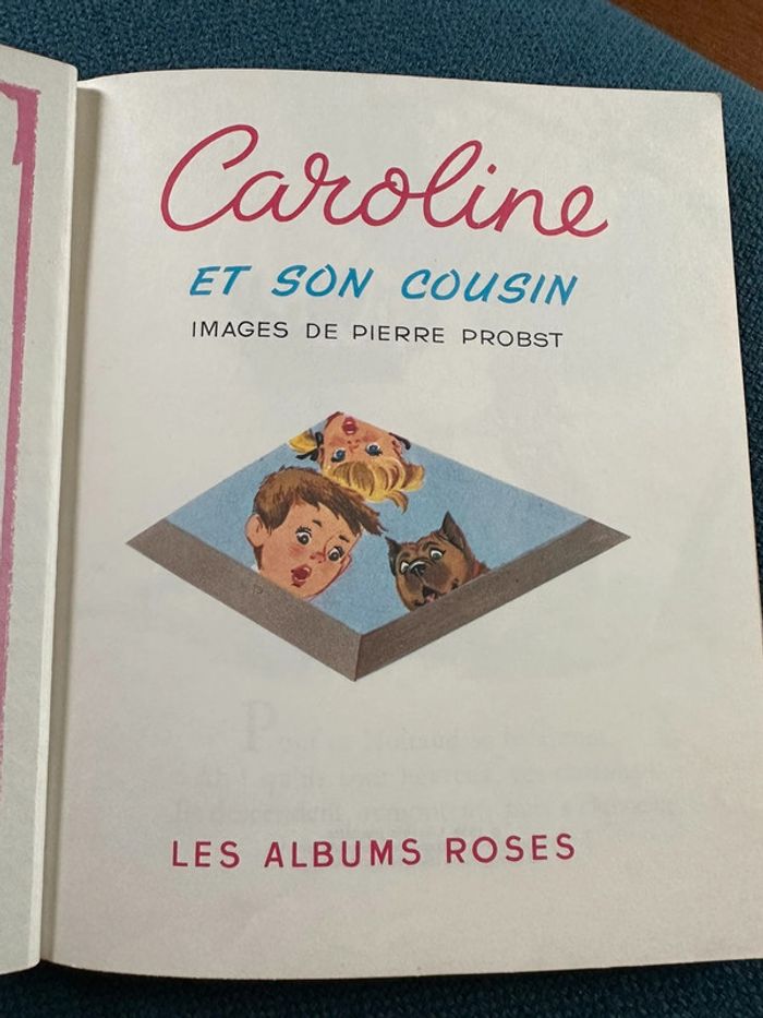 1972 Livre ancien cartonné Pierre Probst Caroline et son cousin voyage vintage carton - photo numéro 4