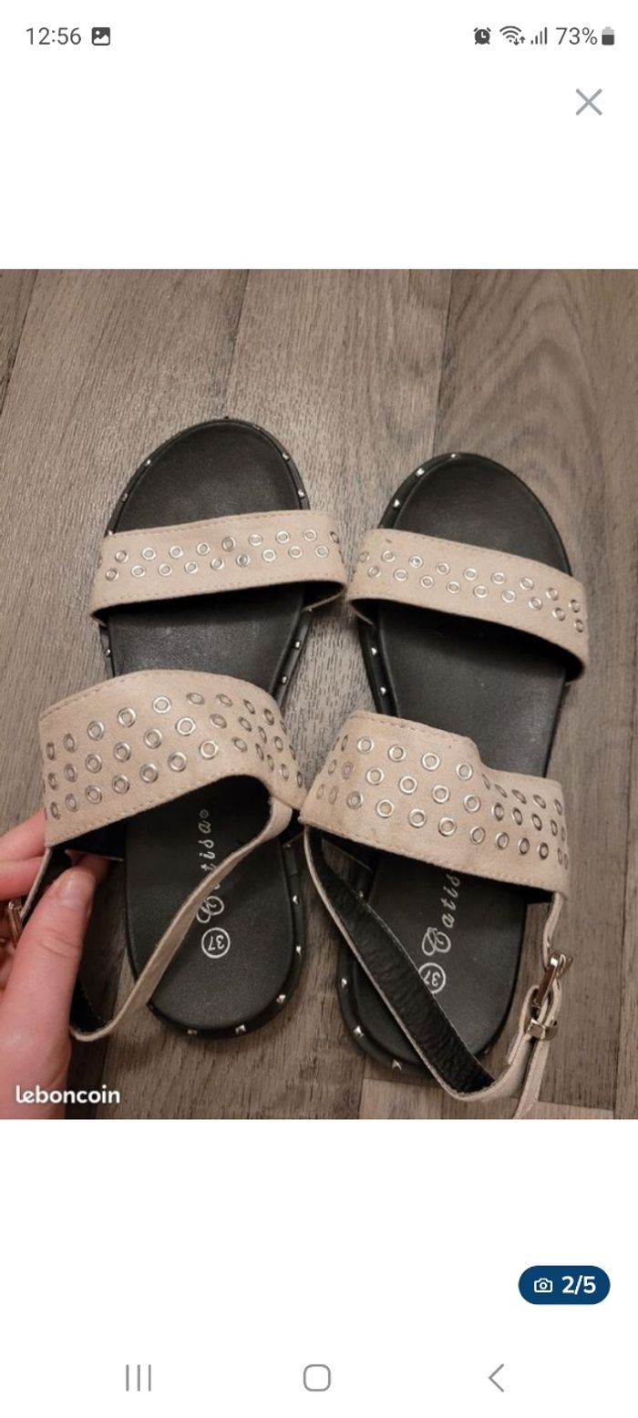 Paire de sandales beige Clarosa-Pointure 37 - photo numéro 2