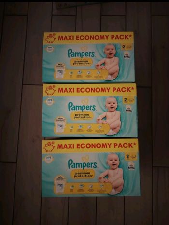 couches Pampers premium protection taille 2