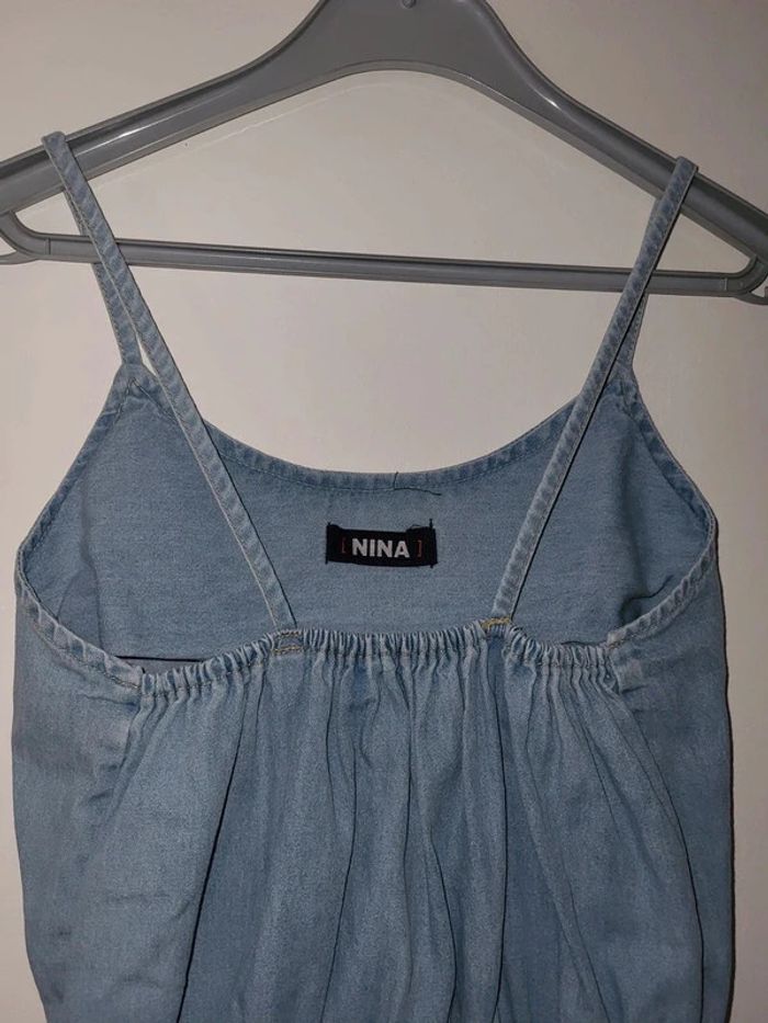Combinaison short en jean's Taille S - photo numéro 4