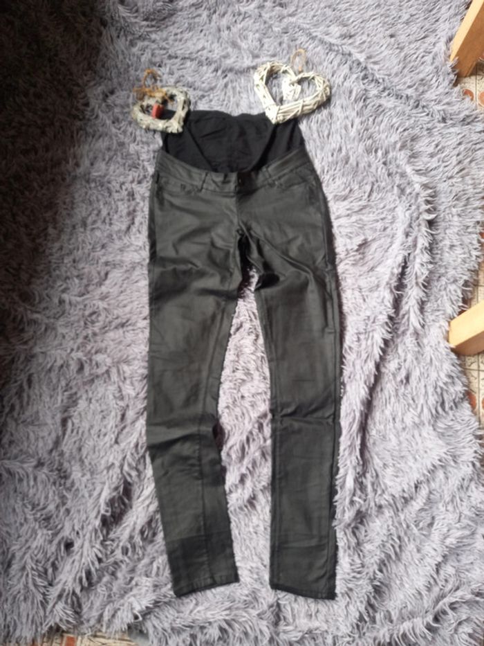 Maternité pantalon de grossesse similicuir