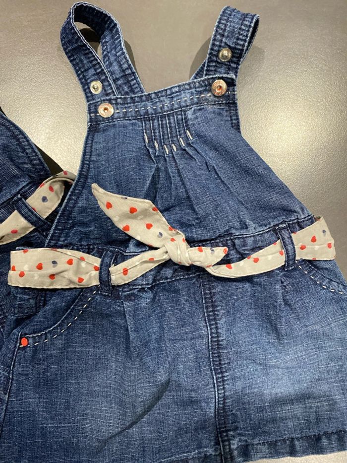 Lot de 2 robes en jean obaibi 6 mois - photo numéro 2
