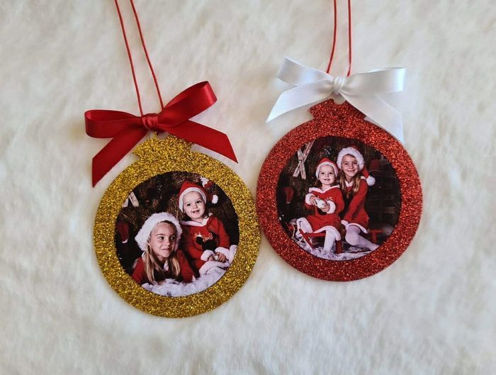 Boule de Noël avec photo personnalisée