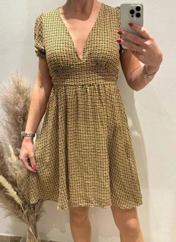 robe midi femme style rétro manches courtes T38/40