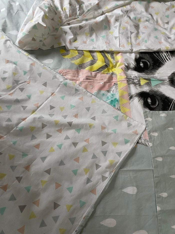 Parure lit une personne 3 pièces raton laveur Meiko la redoute intérieurs - photo numéro 9