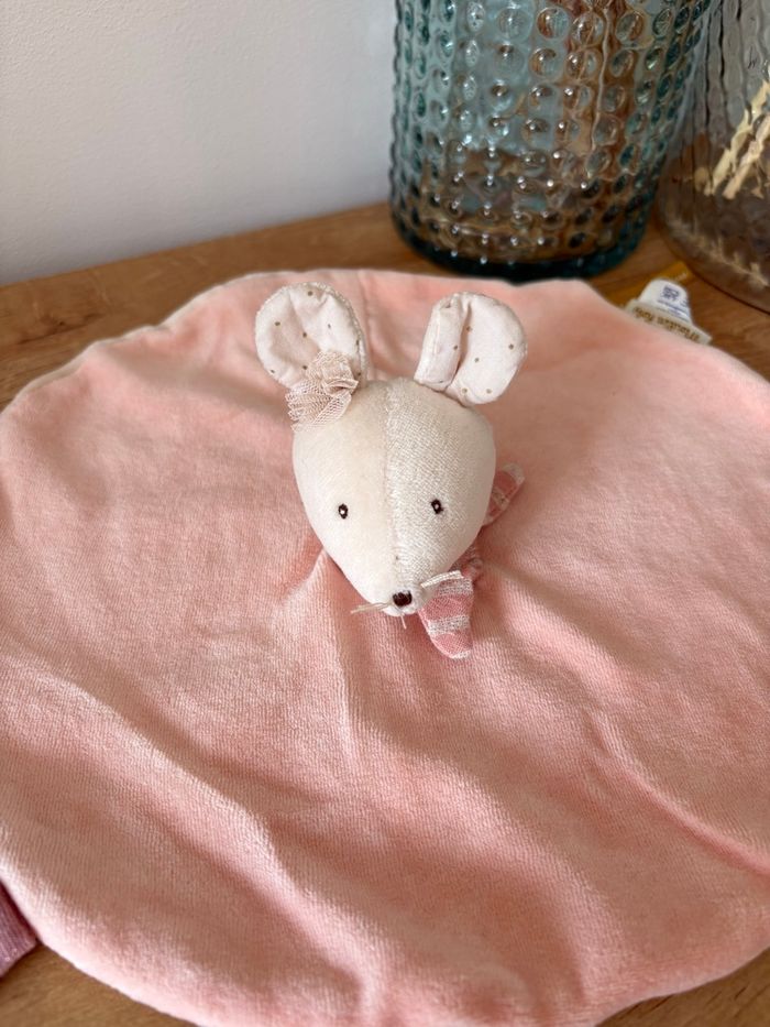 Doudou rond souris rose - photo numéro 2