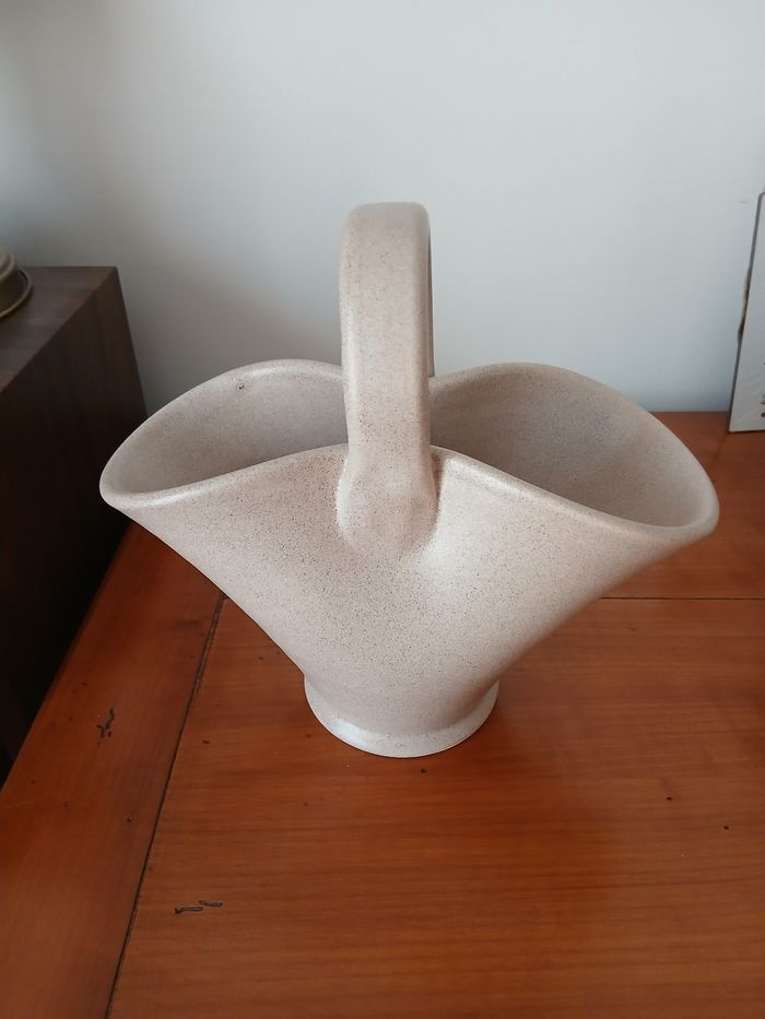 Vallauris/Poterie artisanale: Panier-corbeille motif floral en céramique - photo numéro 6