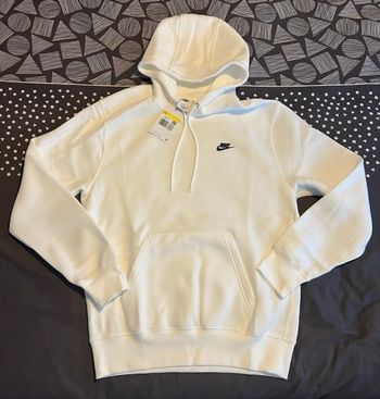 Sweat à capuche blanc Nike S