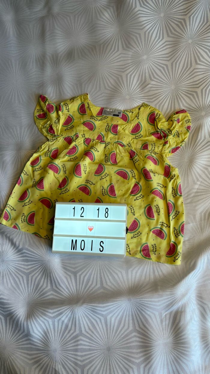 Chemisier manches courtes 12/18 mois