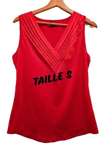 Top sans manche Rouge Shein- 36/S