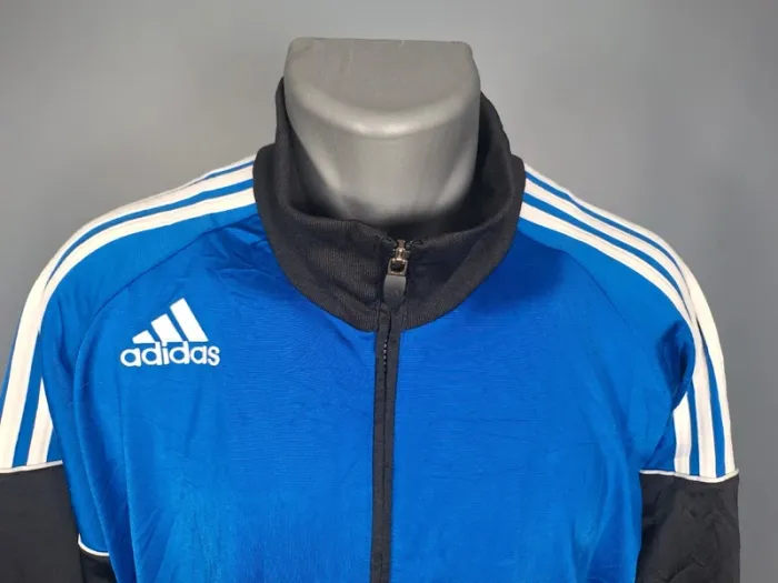 Veste Adidas vintage zippée – Taille L – Bleu/Noir – 2005 - brodé (573) - photo numéro 2