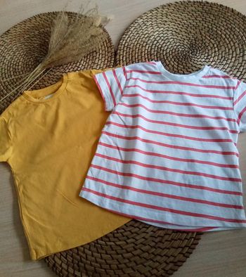 Lot 2 tee shirts manches courtes Lefties taille 12/18 mois