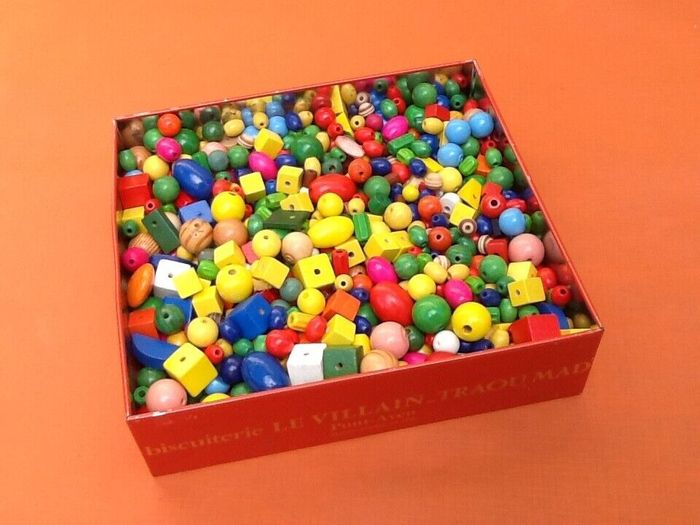 Lot mélange de perles en bois à enfiler - photo numéro 3