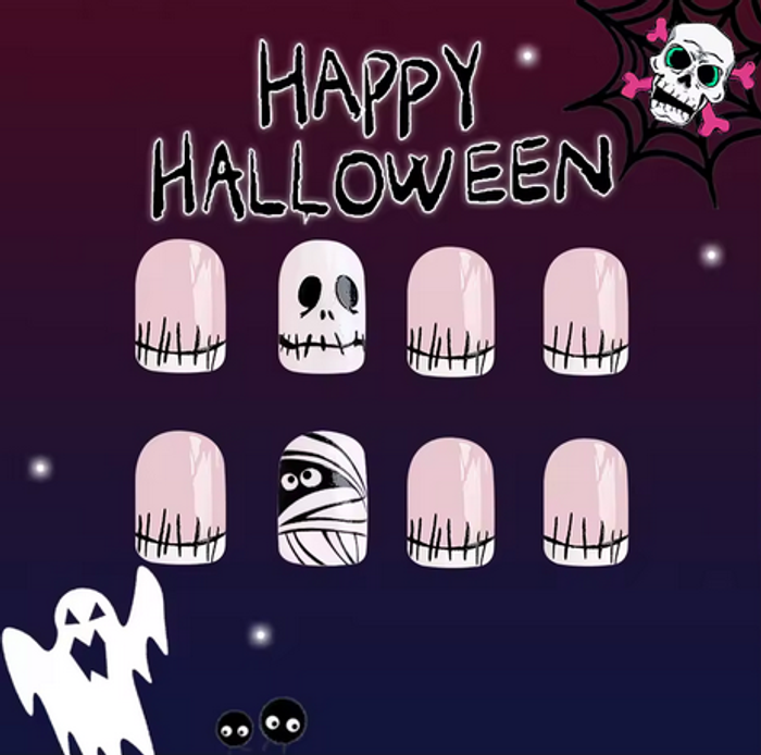 🖤 Faux ongles Press-On Effroi – 24 pièces pour un look macabre & ensorcelant 👻✨ - photo numéro 3