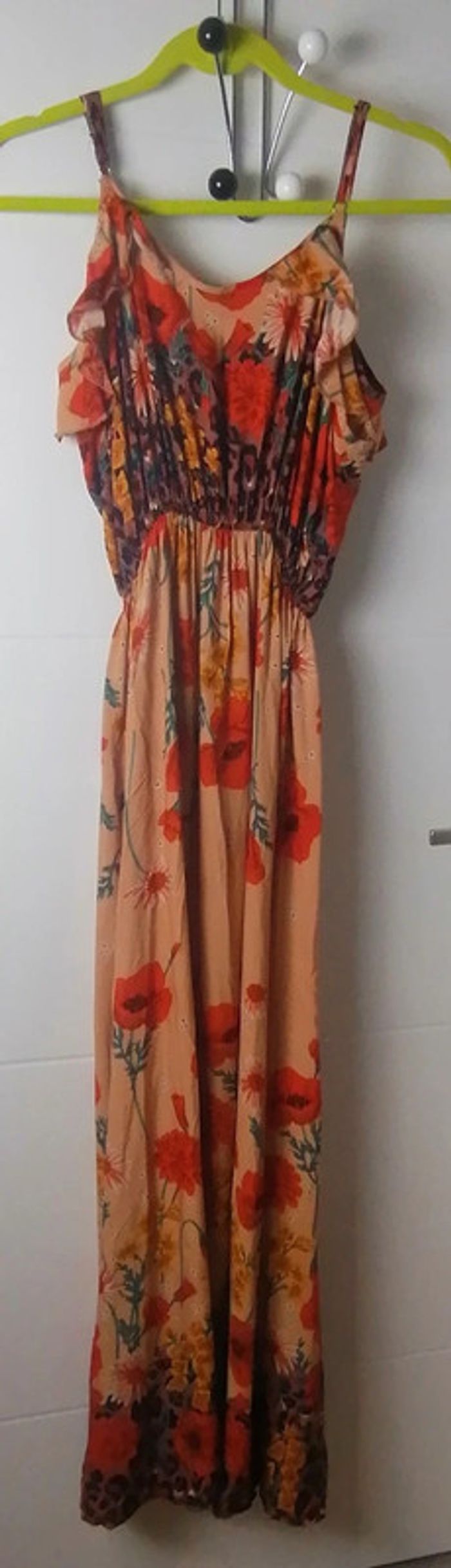 Robe d'été fleurs coquelicots orange multicolore Taille Unique Maison Clotilde - photo numéro 10