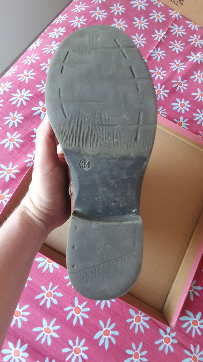 Bottines marron - Taille 34 - Lovely Skull - photo numéro 3