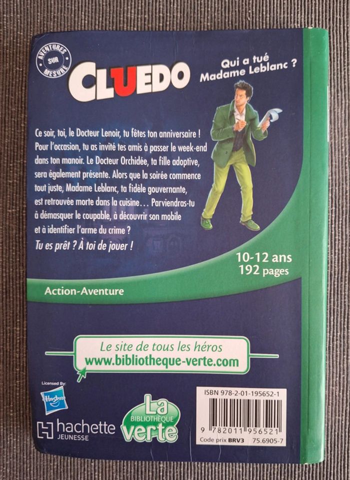 Livre enfants 10 12 ans Cluedo enquête - photo numéro 2