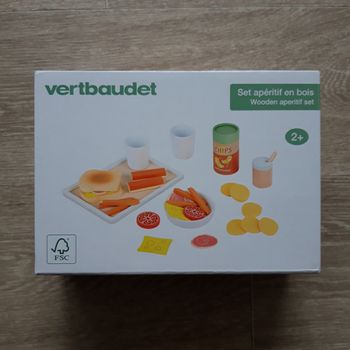 Jouet set apéritif en bois Vertbaudet NEUF