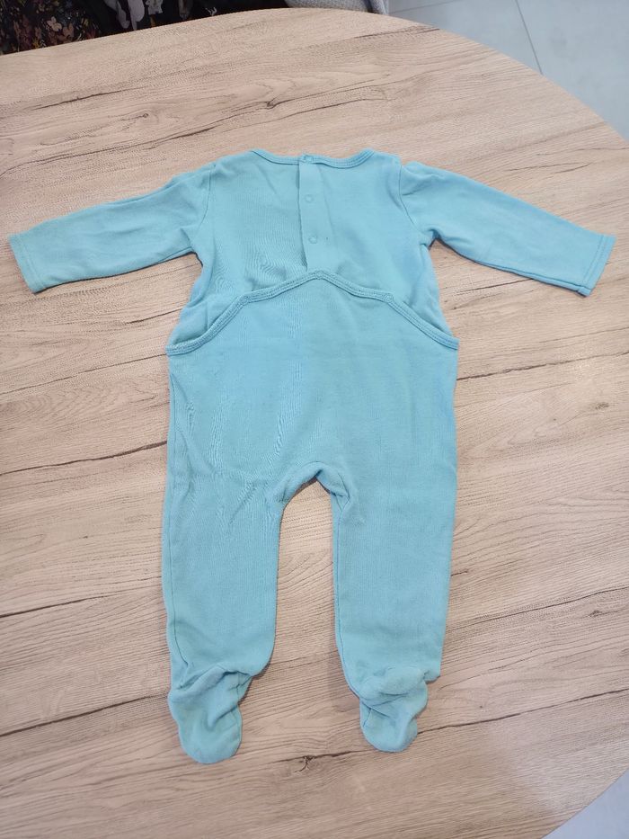 Pyjama 1 pièce bleu, 18 mois. - photo numéro 2
