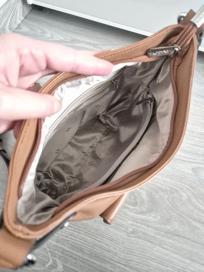 Sac porté travers confort Marron Tan Hexagona - photo numéro 8