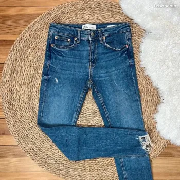 Jean bleu denim skinny Zara - taille 36 - très bon état