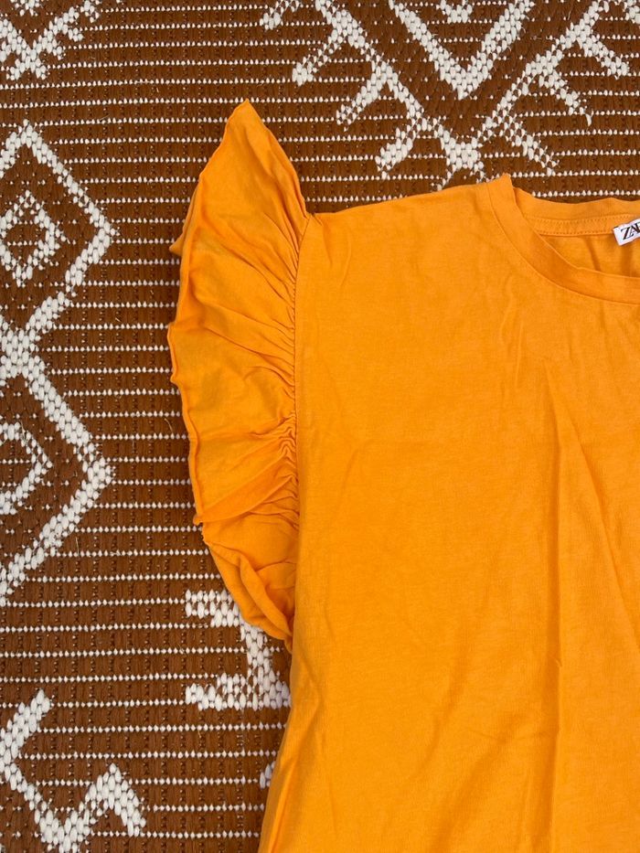 T-shirt orange Zara - photo numéro 3