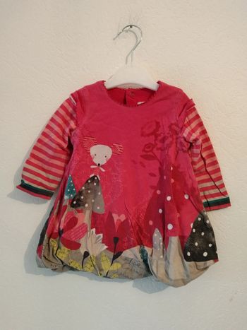 robe rose imprimée catimini fille 12 mois