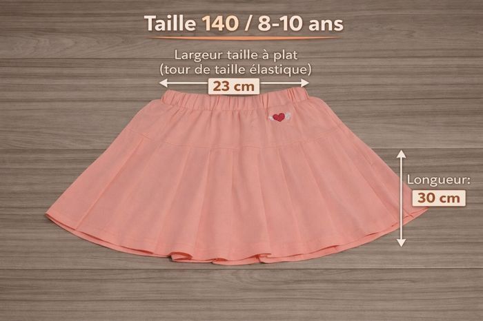 Jupe plissée pour filles avec short intérieur rose - photo numéro 4