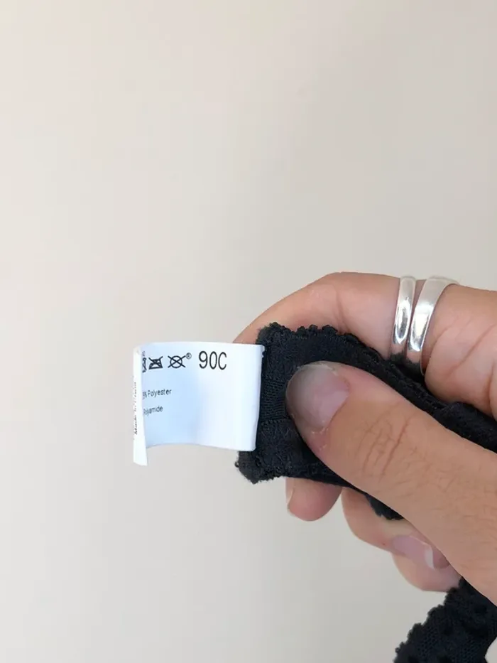 Soutien-gorge noir à pois Monoprix 90C - photo numéro 7