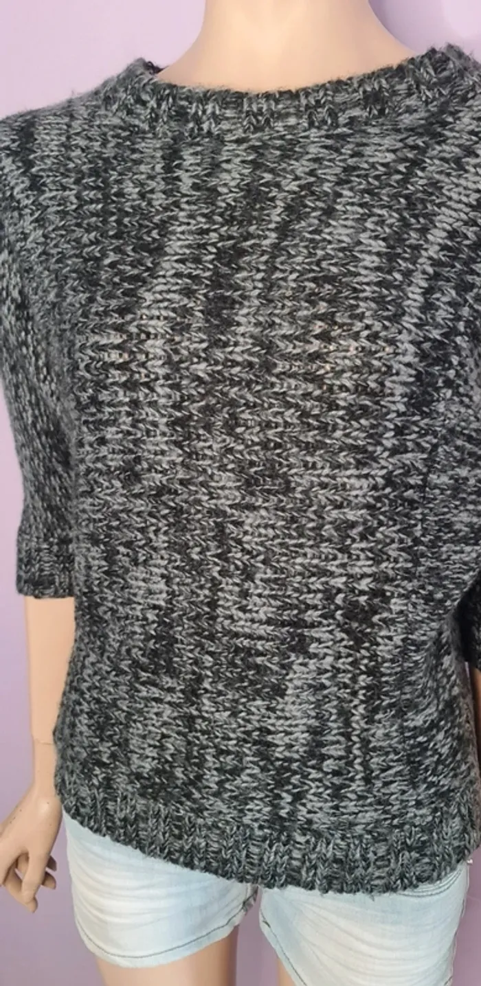 Pull en laine femme couleur gris - photo numéro 5