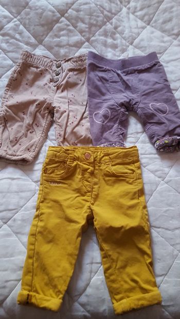 Lot 3 pantalons 3 mois fille