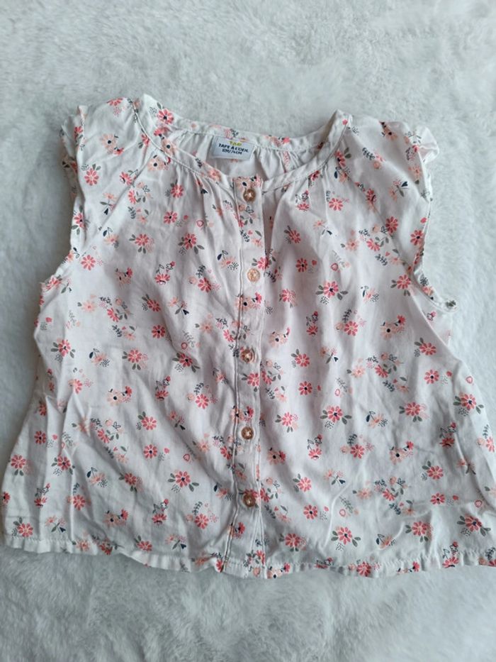 Blouse bébé en bandeau assorti - photo numéro 2