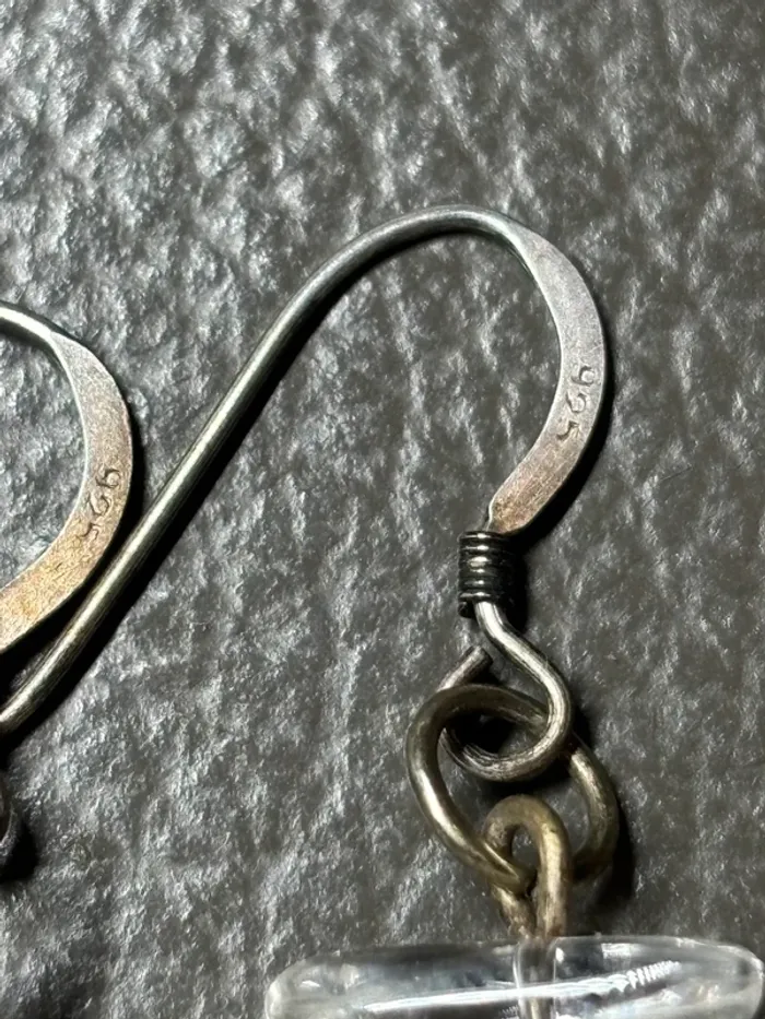 Boucles d’oreilles argent et cristal de roche - photo numéro 3