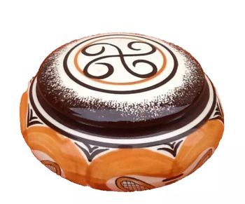 Bonbonnière / Boite à bijoux  Faïence M.B.F.A (Manufacture Bretonne de Faïences Artistique)