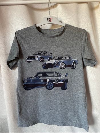 T-shirt gris voitures 10 ans kiabi