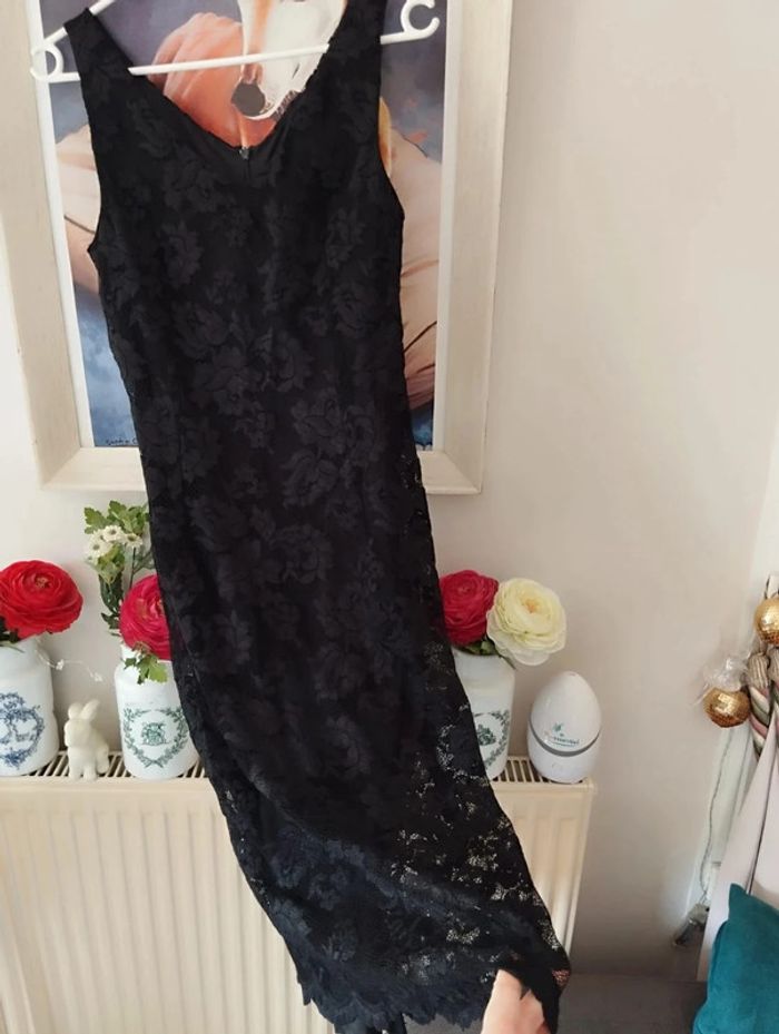 🖤Robe Dentelle Résille Fleurie T32/34 Caroll🖤 - photo numéro 15