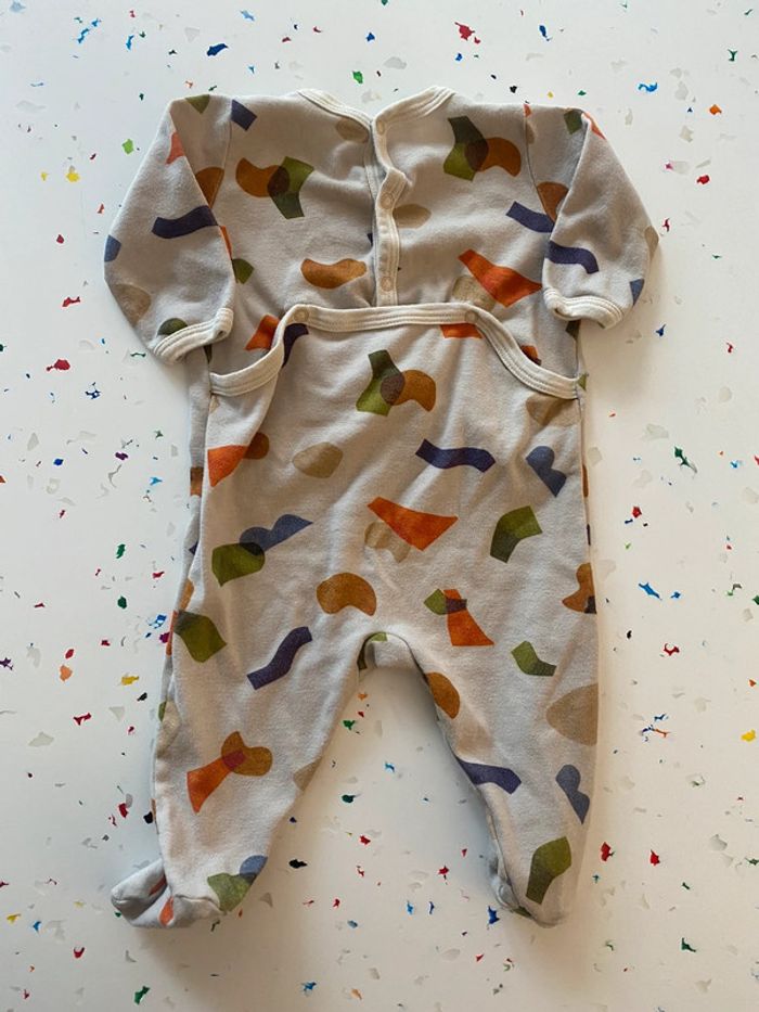 Pyjama motif abstrait Petit Bateau 3 mois - photo numéro 3