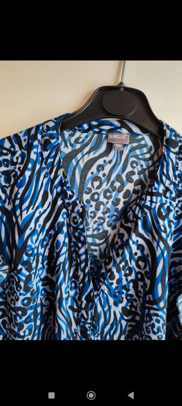 Chemise fluide motifs léopard taille 50 Si belle - photo numéro 5