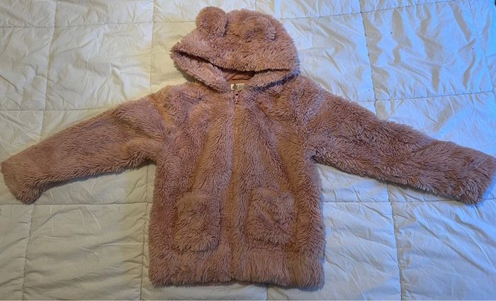 Manteau fausse fourrure rose fille - photo numéro 7