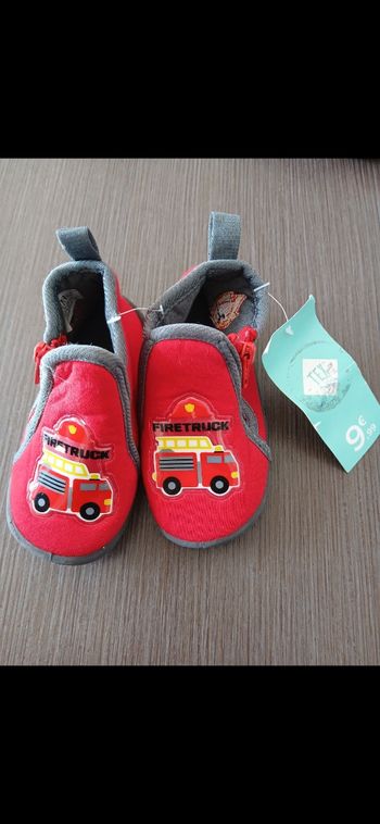 Chaussons garçon pompier 21