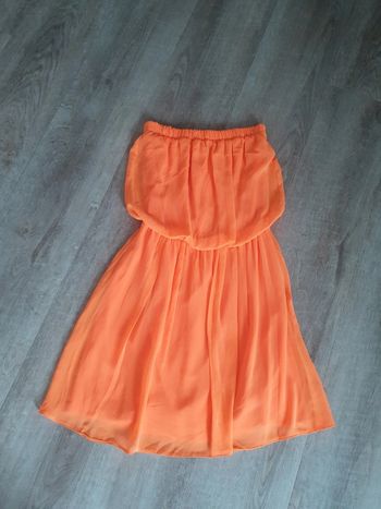 Robe bustier M orange fluo