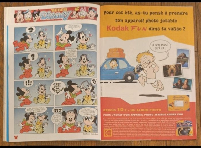 Ancien journal de mickey cadeau panneau affichage coupe du monde 1998 N°2398 de 1998 vintage - photo numéro 8