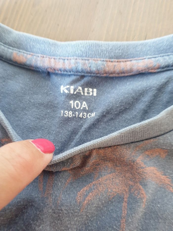 tshirt 10 ans Hawaï palmiers Kiabi - photo numéro 4