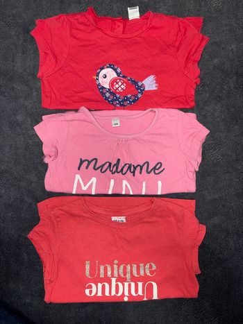Lot tshirts fille 24mois